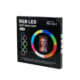 رینگ لایت RGB مدل MJ30 سایز ۱۳ اینچ با پایه قابل تنظیم