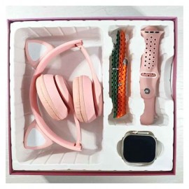 ساعت هوشمند | هدفون بلوتوثی| ۵ عدد بند | مدل TK702 با بند سیلیکونی و بدنه آلومینیومی